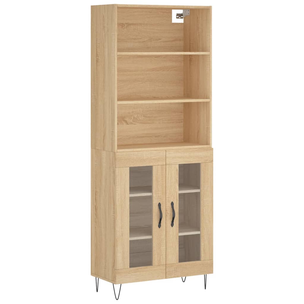 Buffet haut Chêne sonoma 69,5x34x180 cm Bois d'ingénierie - XIOS
