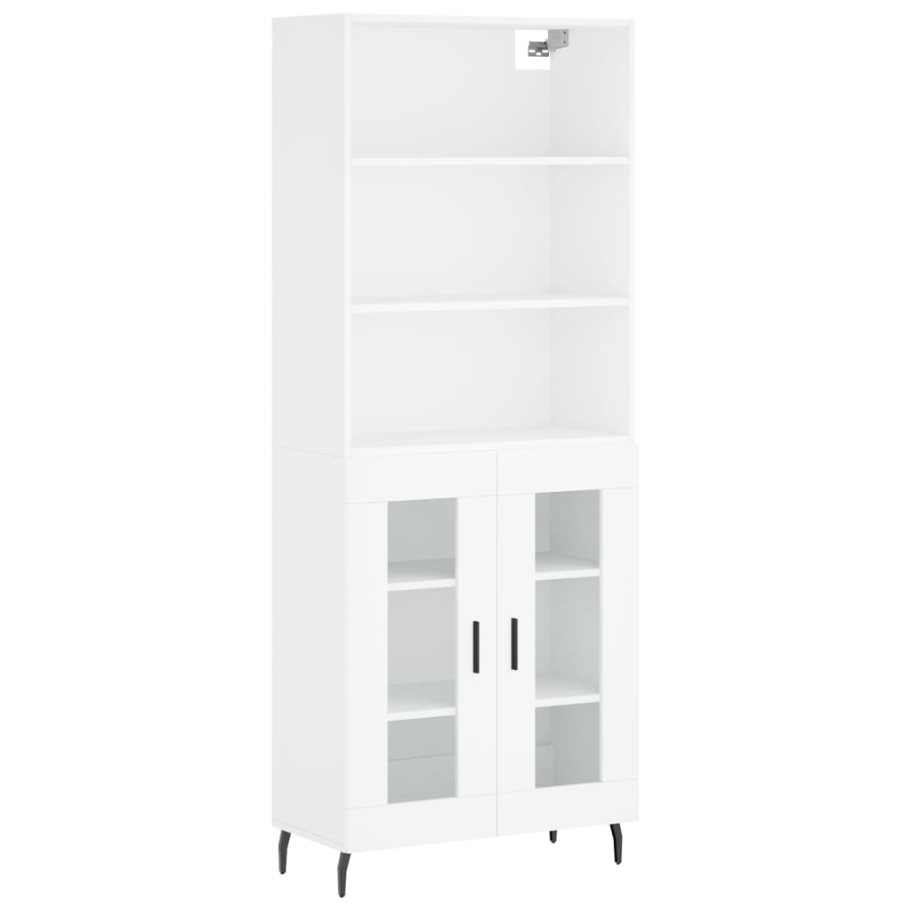 Buffet haut Blanc 69,5x34x180 cm Bois d'ingénierie - XIOS