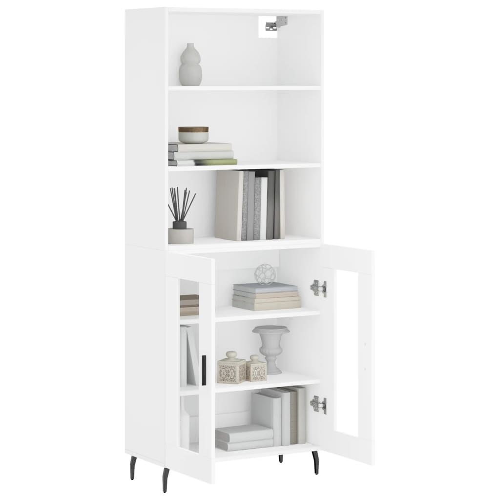 Buffet haut Blanc 69,5x34x180 cm Bois d'ingénierie - XIOS