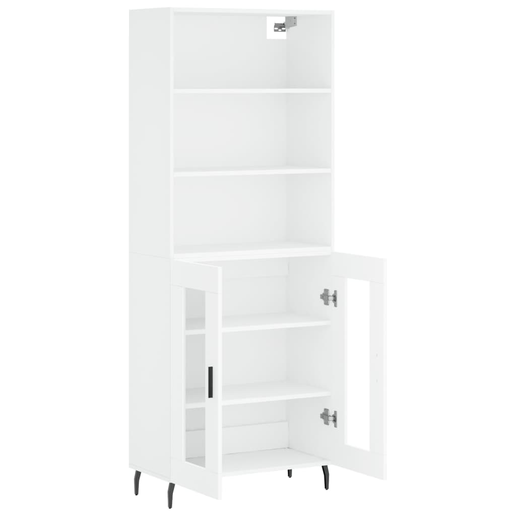 Buffet haut Blanc 69,5x34x180 cm Bois d'ingénierie - XIOS