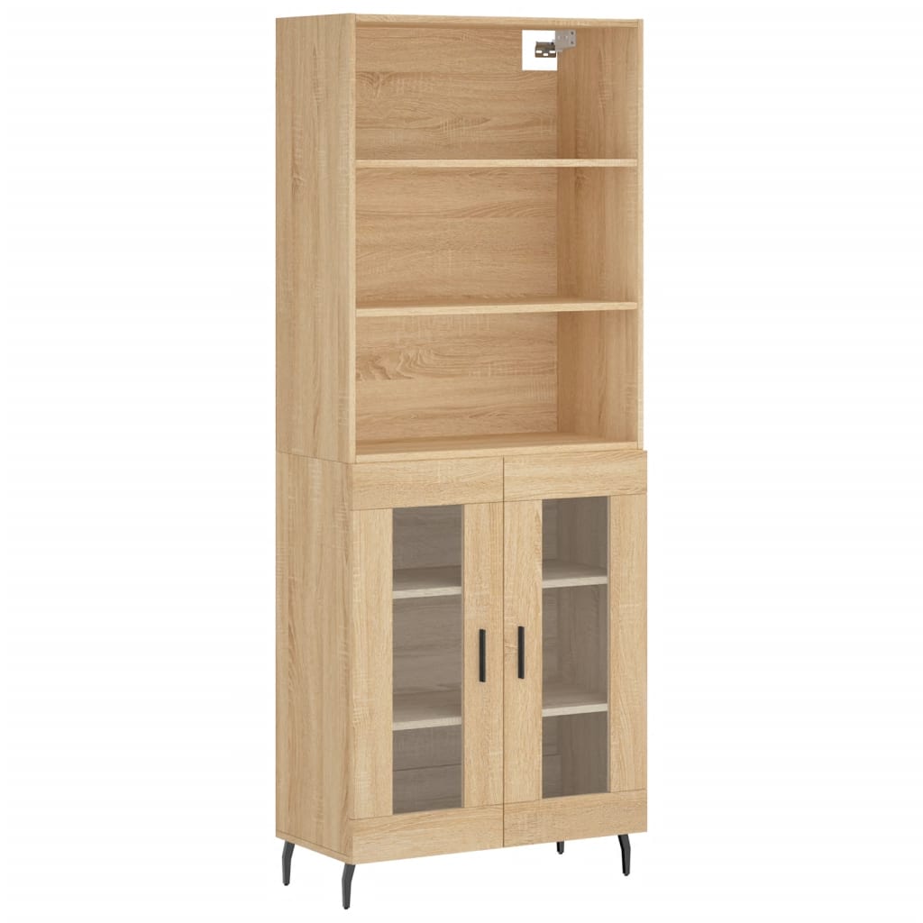 Buffet haut Chêne sonoma 69,5x34x180 cm Bois d'ingénierie - XIOS