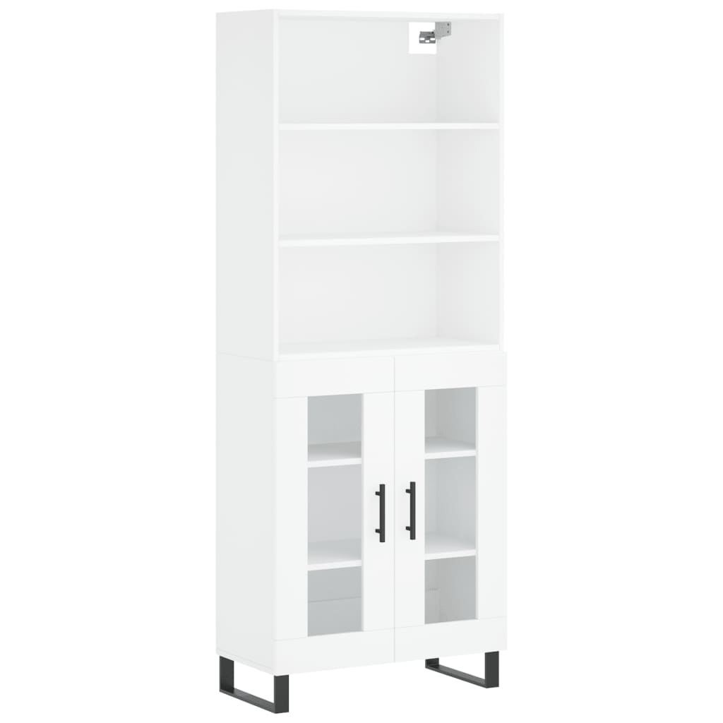 Buffet haut Blanc 69,5x34x180 cm Bois d'ingénierie - XIOS