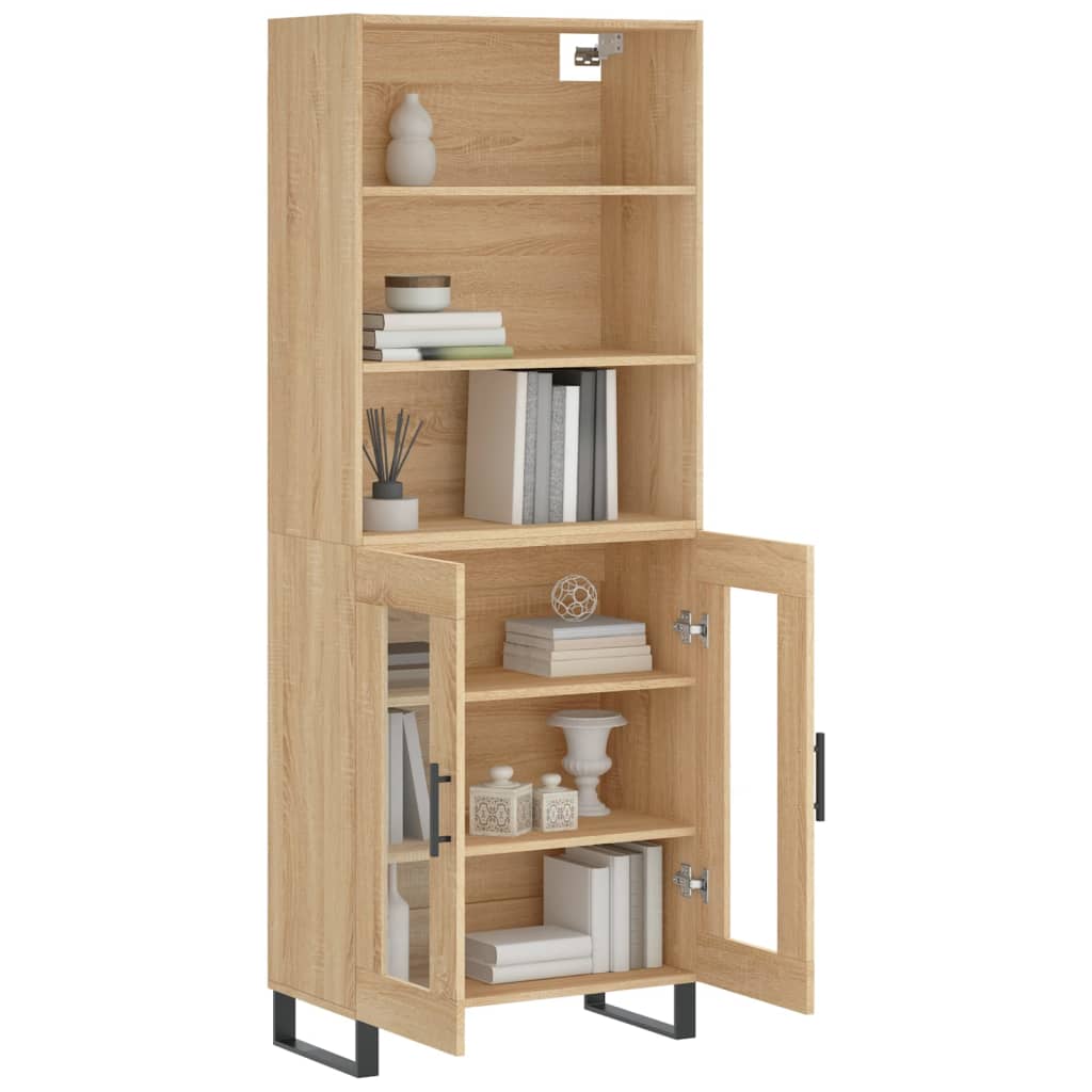 Buffet haut Chêne sonoma 69,5x34x180 cm Bois d'ingénierie - XIOS