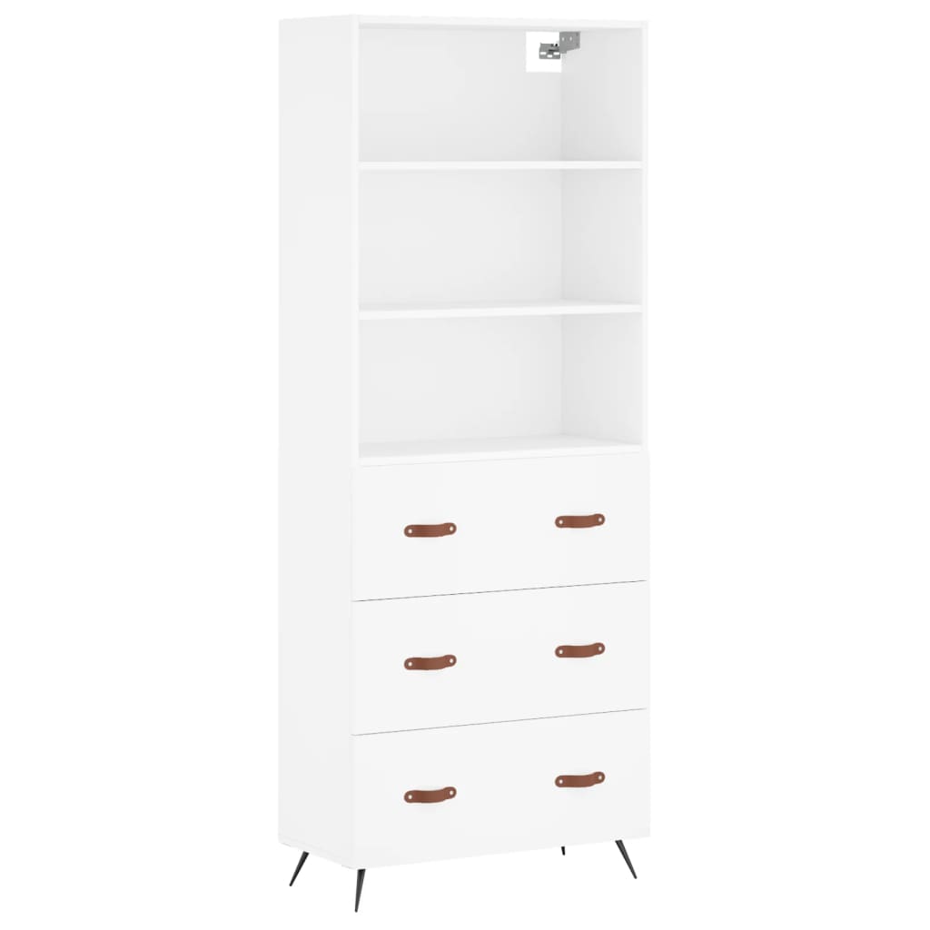 Buffet haut Blanc 69,5x34x180 cm Bois d'ingénierie - XIOS