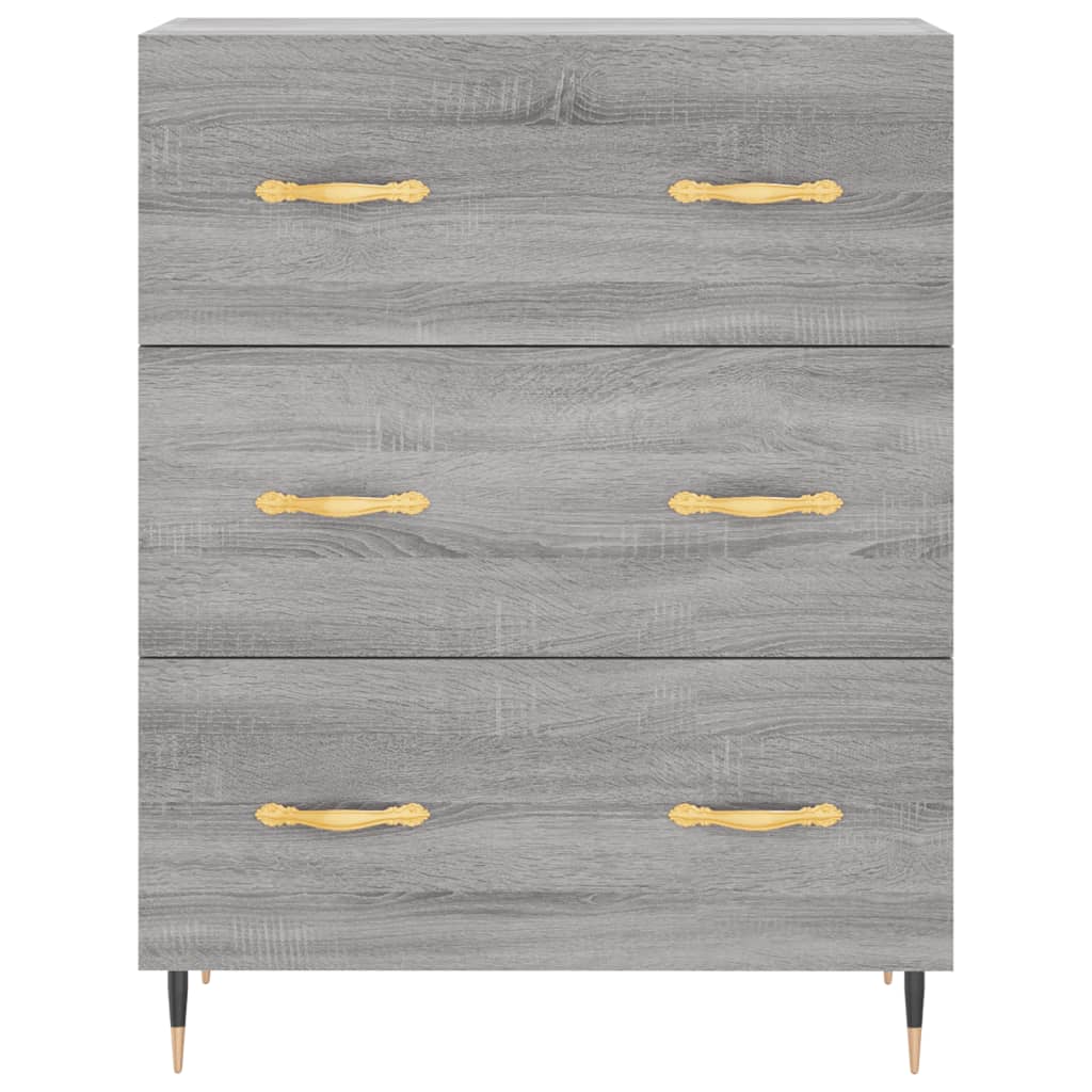 Buffet haut Sonoma gris 69,5x34x180 cm Bois d'ingénierie - XIOS