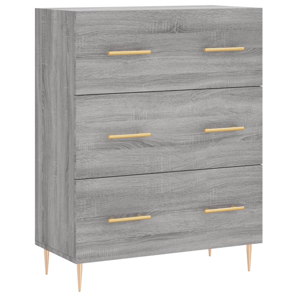 Buffet haut Sonoma gris 69,5x34x180 cm Bois d'ingénierie - XIOS