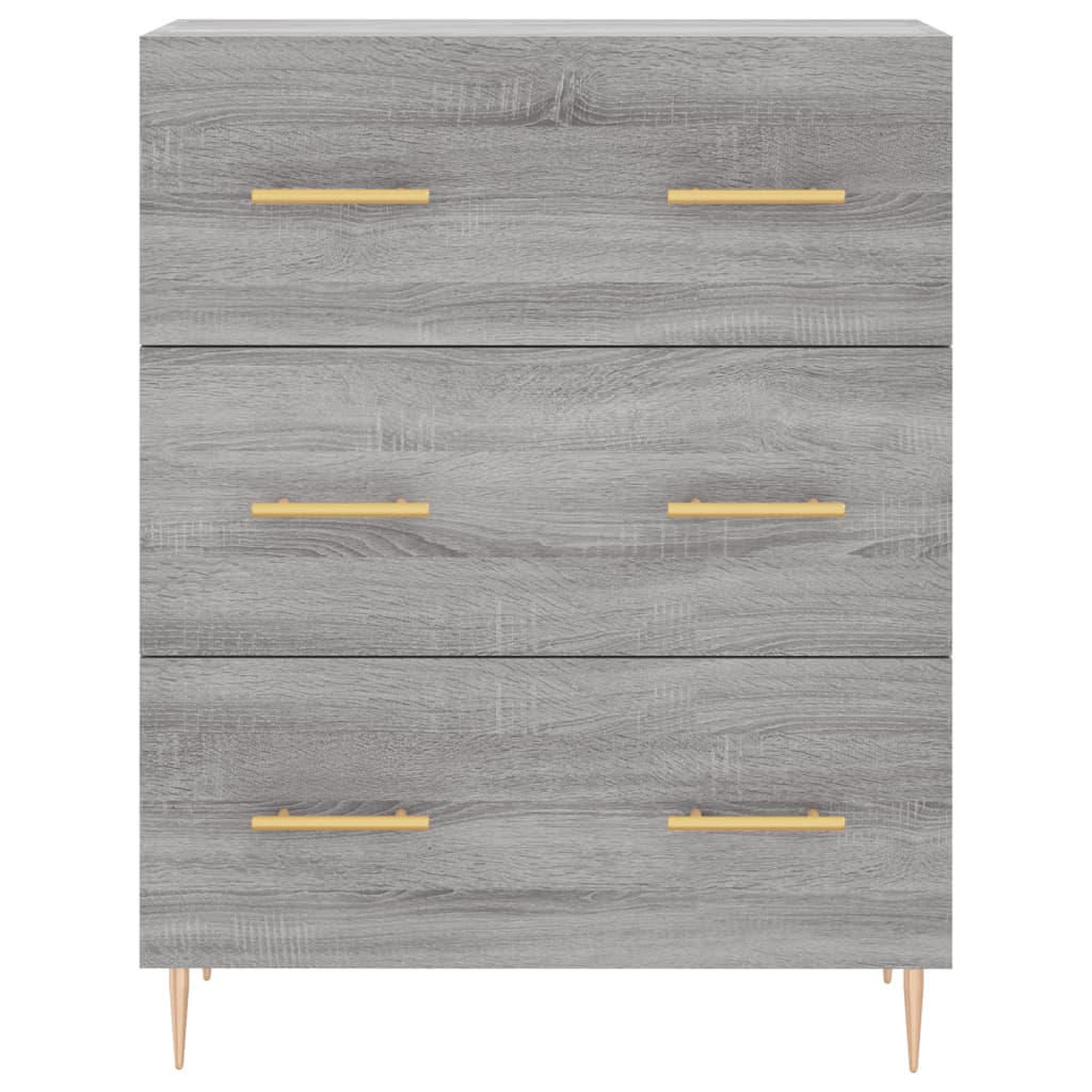Buffet haut Sonoma gris 69,5x34x180 cm Bois d'ingénierie - XIOS