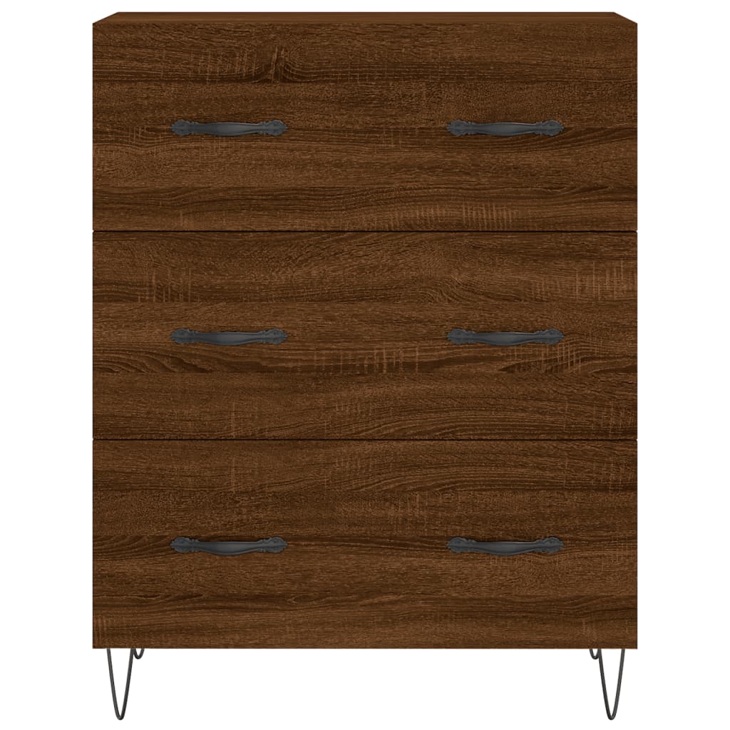 Buffet haut Chêne marron 69,5x34x180 cm Bois d'ingénierie Buffets & bahuts vidaXL