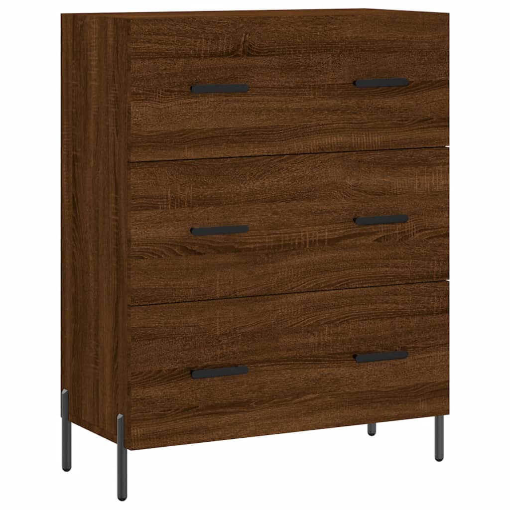 Buffet haut Chêne marron 69,5x34x180 cm Bois d'ingénierie - XIOS