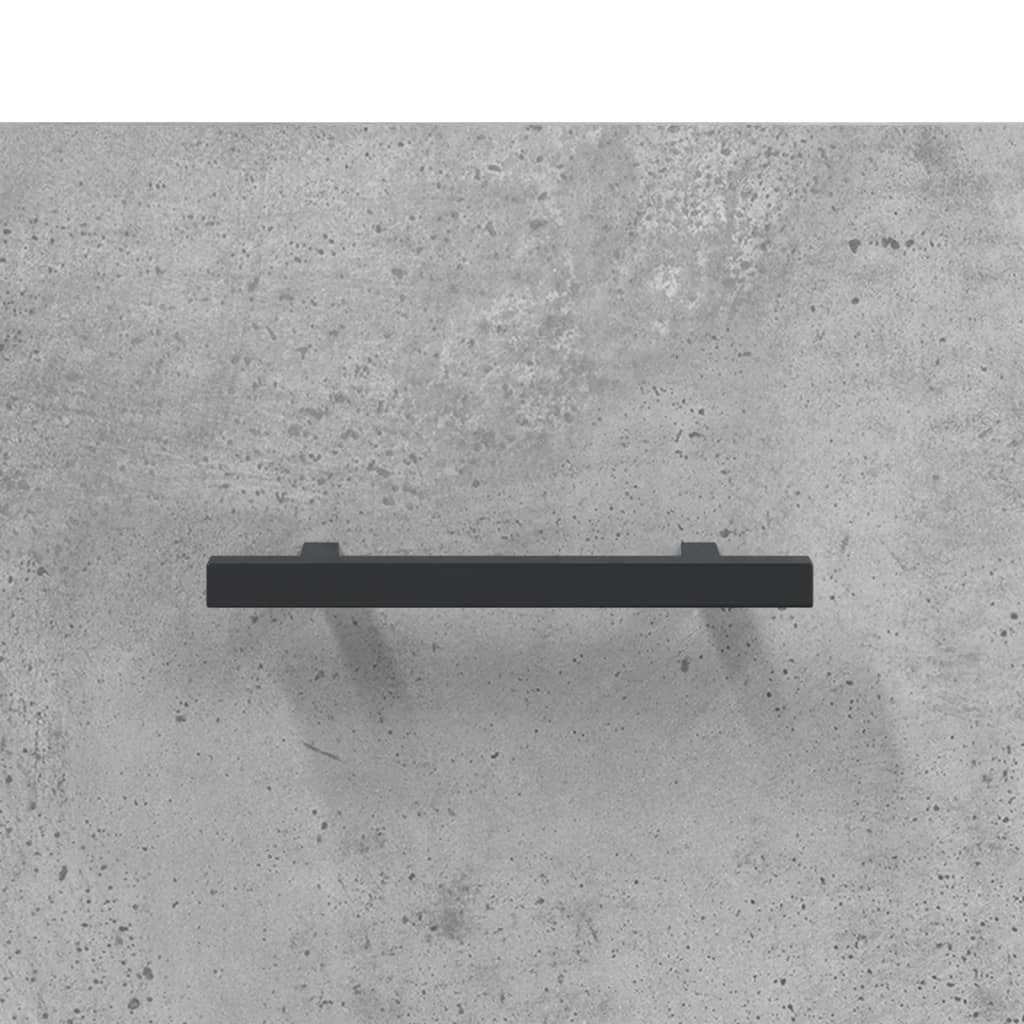 Buffet haut Gris béton 69,5x34x180 cm Bois d'ingénierie - XIOS
