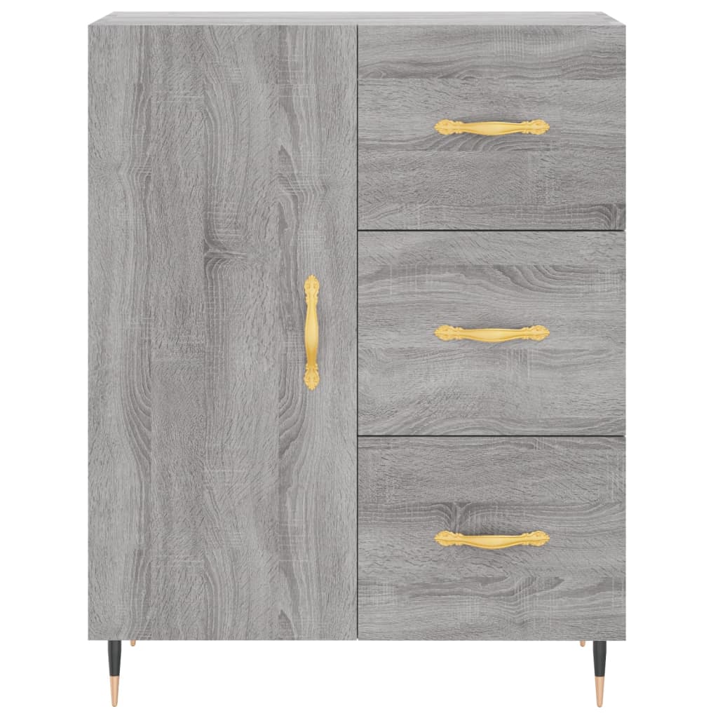 Buffet haut Sonoma gris 69,5x34x180 cm Bois d'ingénierie - XIOS