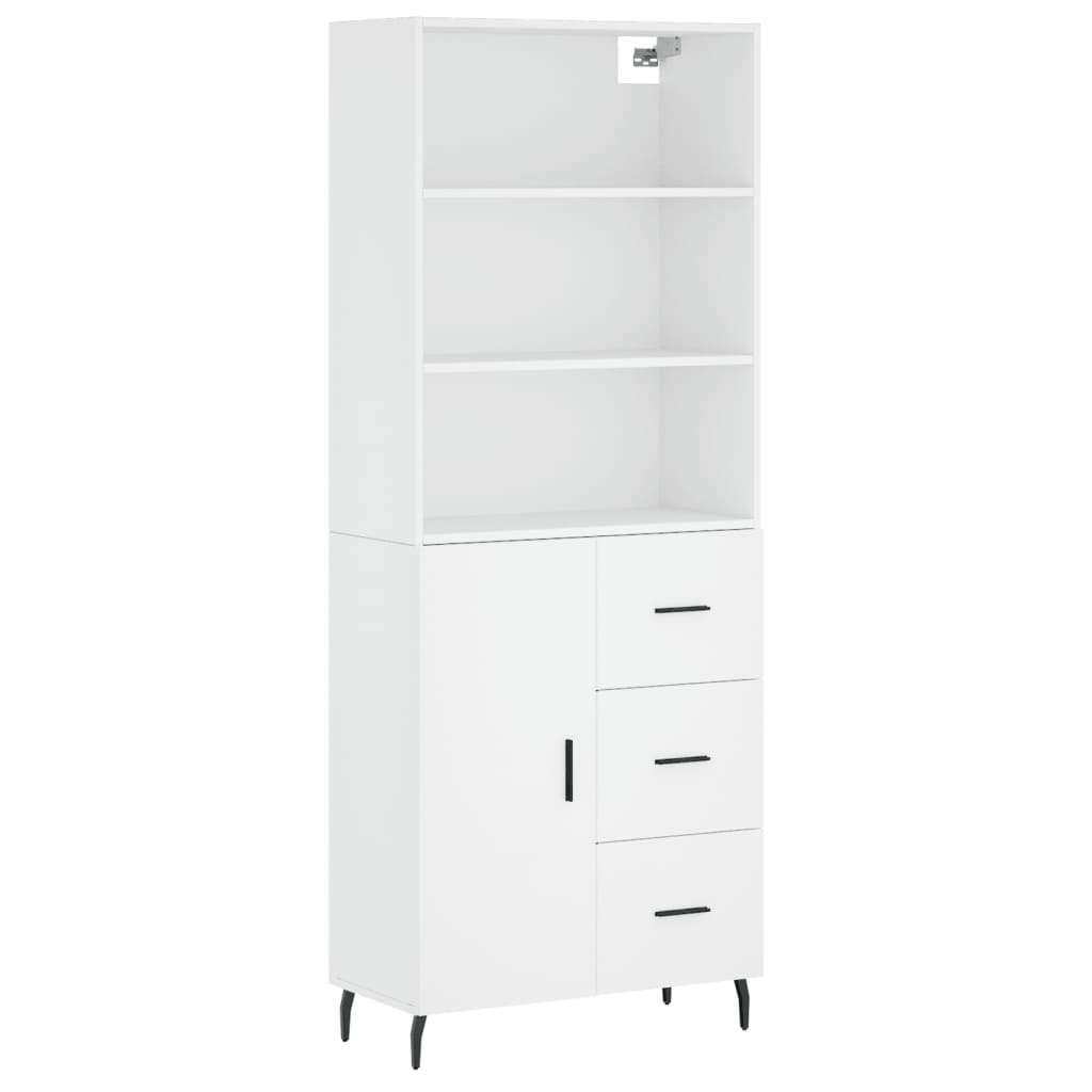 Buffet haut Blanc 69,5x34x180 cm Bois d'ingénierie - XIOS