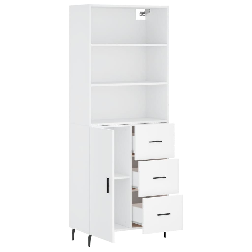 Buffet haut Blanc 69,5x34x180 cm Bois d'ingénierie - XIOS