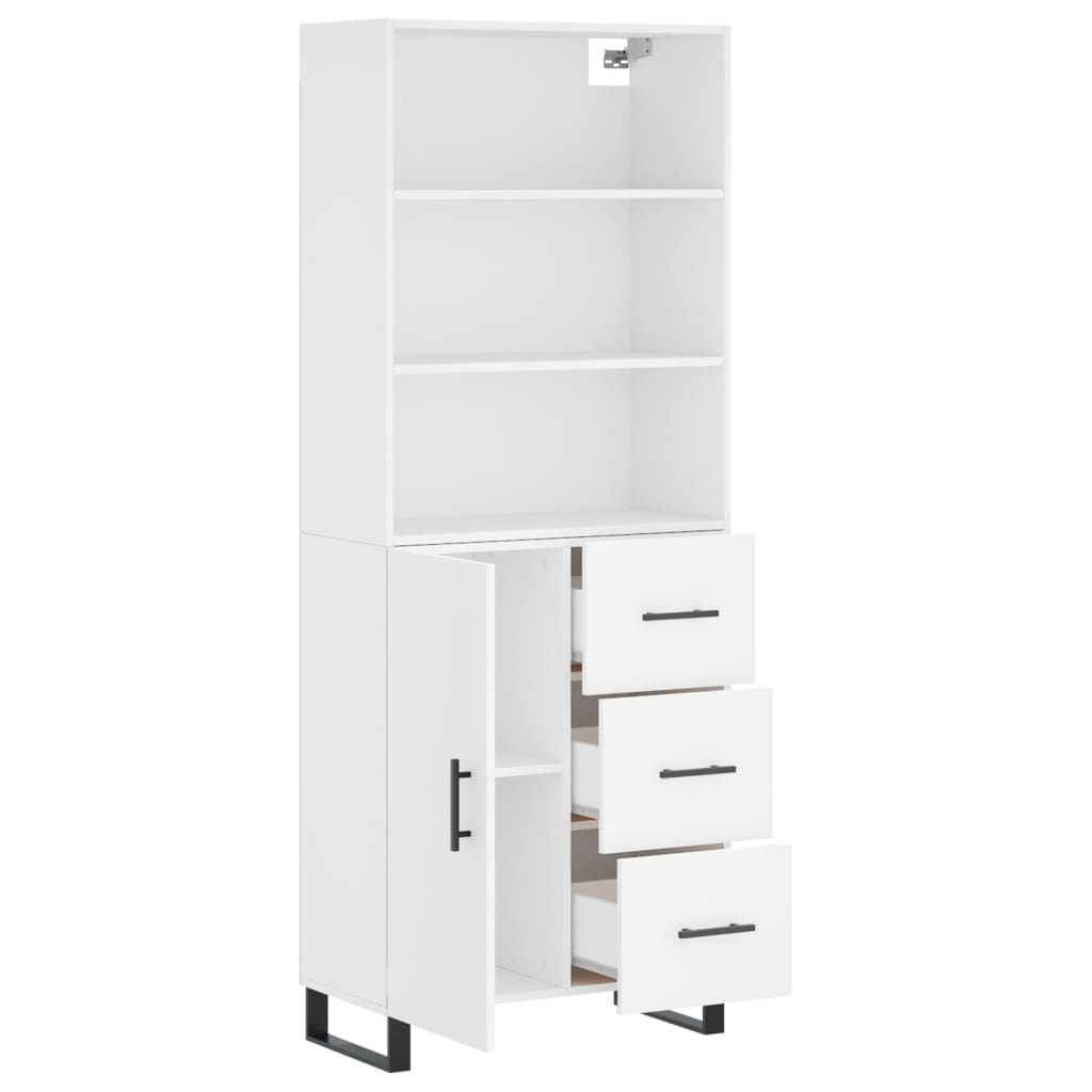 Buffet haut Blanc 69,5x34x180 cm Bois d'ingénierie - XIOS