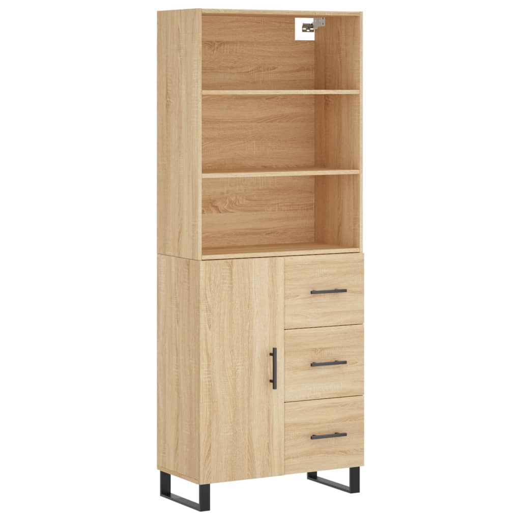 Buffet haut Chêne sonoma 69,5x34x180 cm Bois d'ingénierie - XIOS