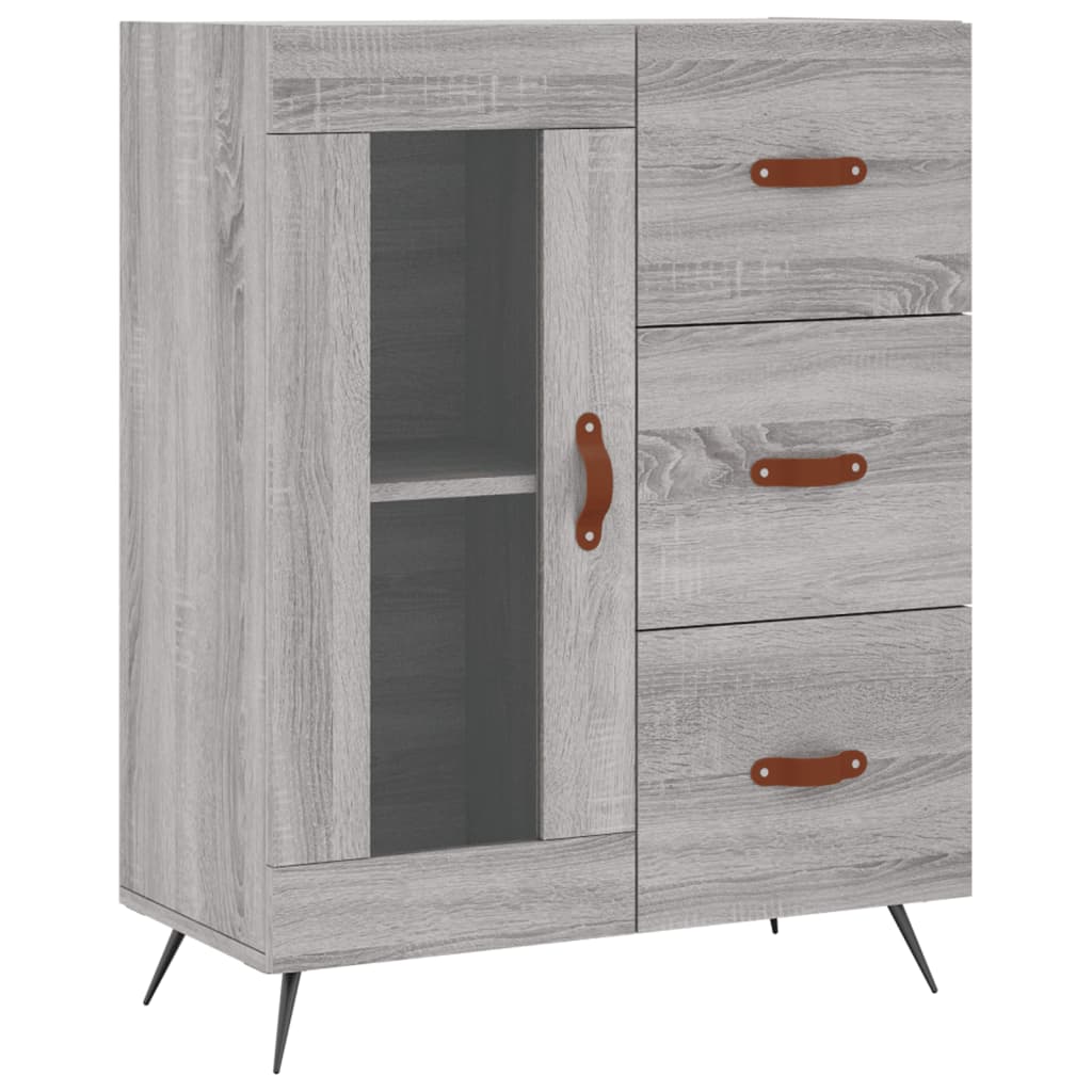 Buffet haut Sonoma gris 69,5x34x180 cm Bois d'ingénierie - XIOS