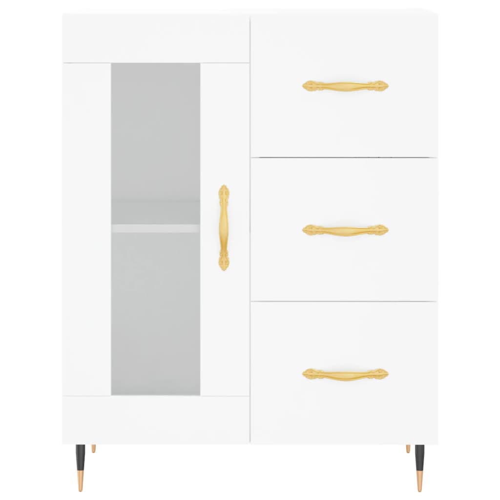 Buffet haut Blanc 69,5x34x180 cm Bois d'ingénierie - XIOS