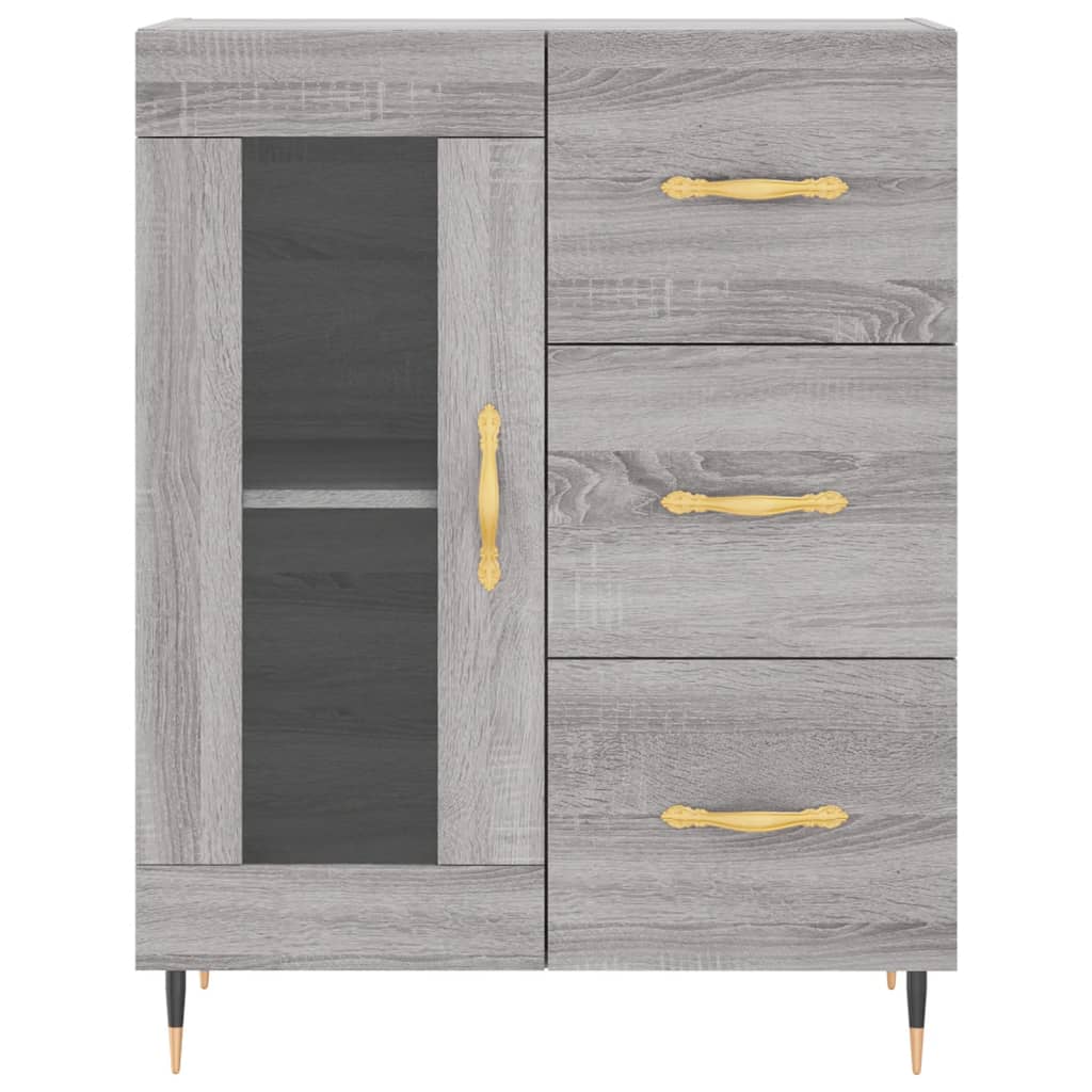 Buffet haut Sonoma gris 69,5x34x180 cm Bois d'ingénierie - XIOS