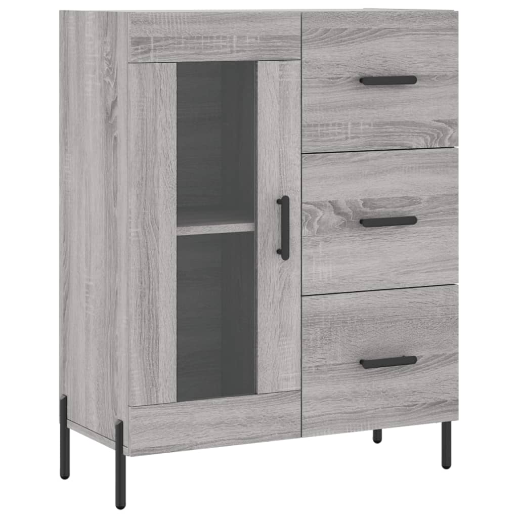 Buffet haut Sonoma gris 69,5x34x180 cm Bois d'ingénierie - XIOS