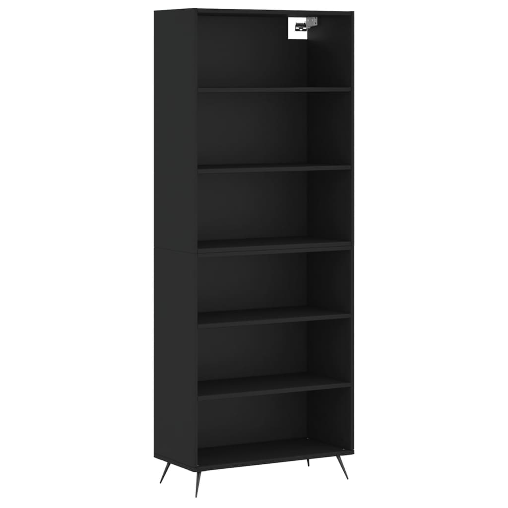 Buffet noir 69,5x32,5x180 cm bois d'ingénierie Buffets & bahuts vidaXL