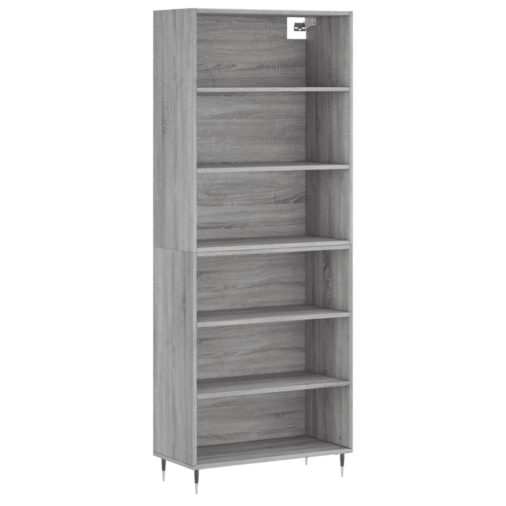 Buffet sonoma gris 69,5x32,5x180 cm bois d'ingénierie - XIOS