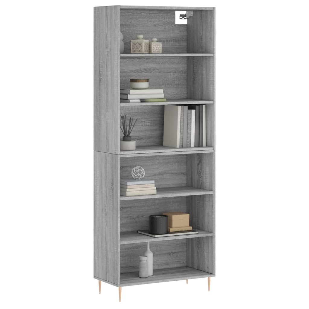 Buffet gris béton 69,5x32,5x180 cm bois d'ingénierie - XIOS
