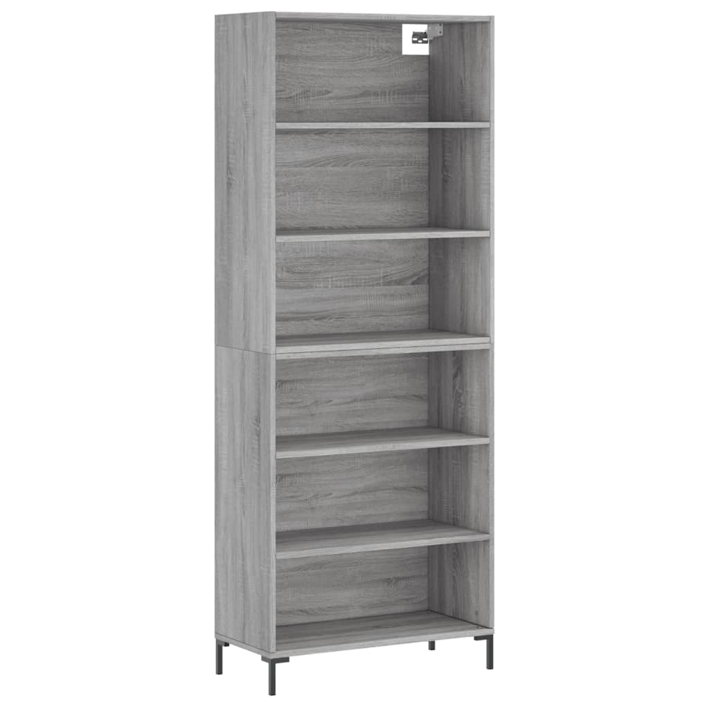 Buffet sonoma gris 69,5x32,5x180 cm bois d'ingénierie - XIOS