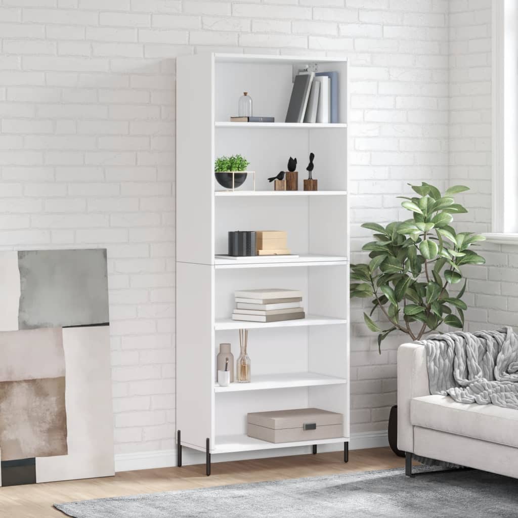 Buffet blanc 69,5x32,5x180 cm bois d'ingénierie - XIOS