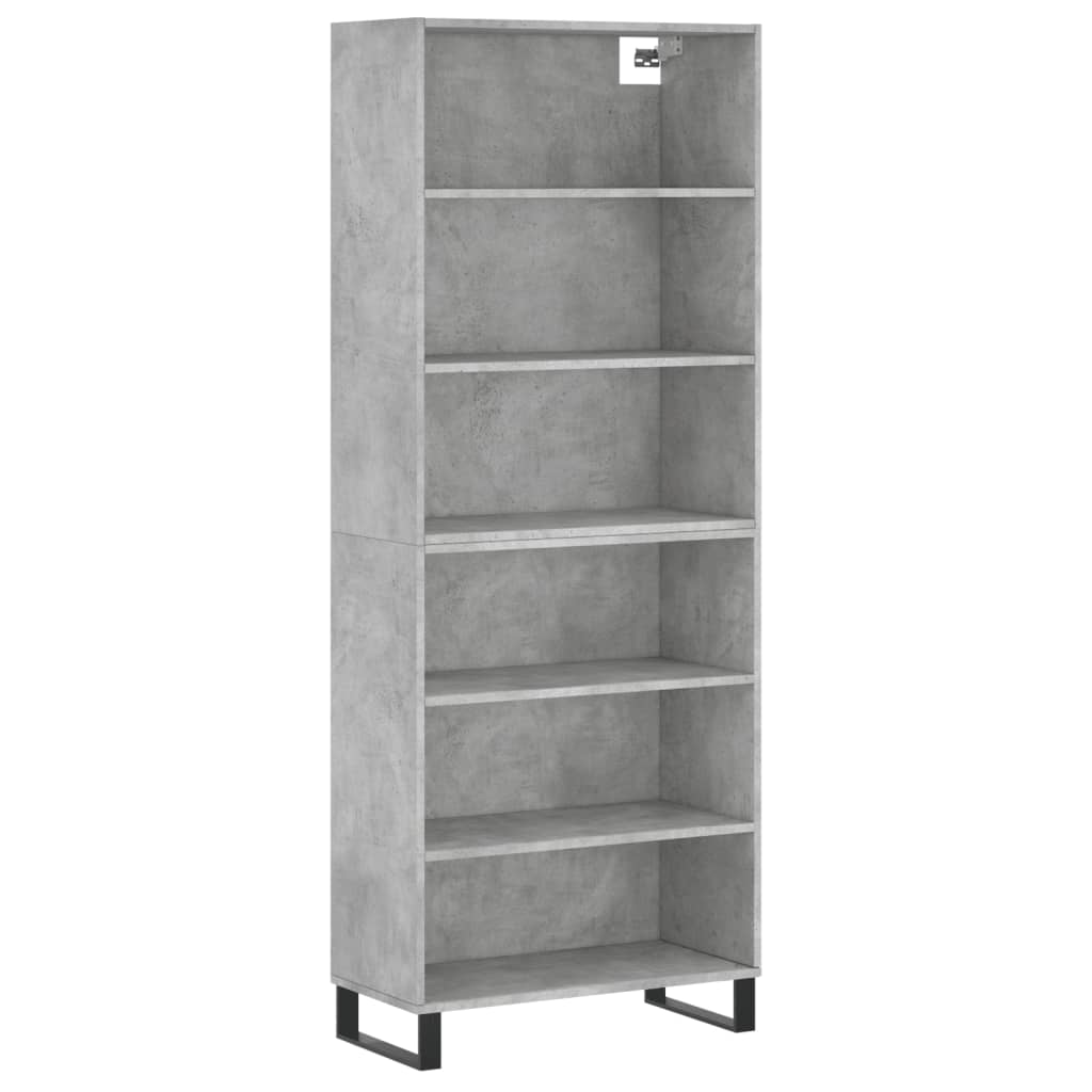 Buffet gris béton 69,5x32,5x180 cm bois d'ingénierie - XIOS