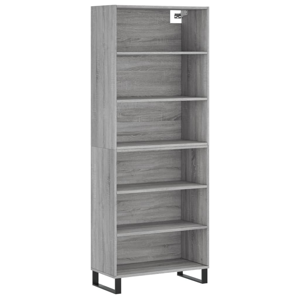 Buffet sonoma gris 69,5x32,5x180 cm bois d'ingénierie - XIOS
