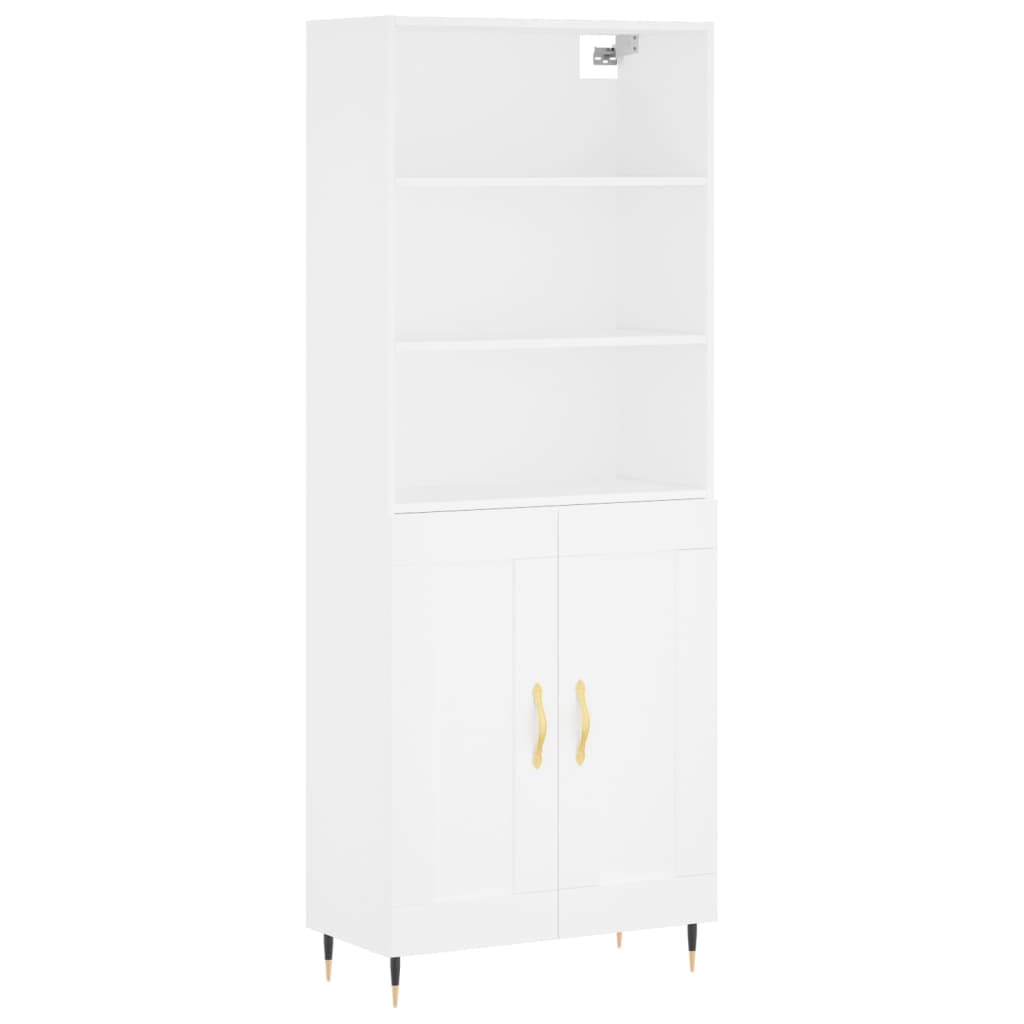 Buffet haut Blanc 69,5x34x180 cm Bois d'ingénierie - XIOS