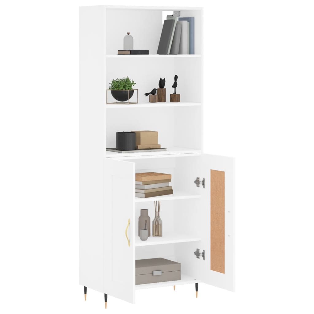 Buffet haut Blanc 69,5x34x180 cm Bois d'ingénierie - XIOS
