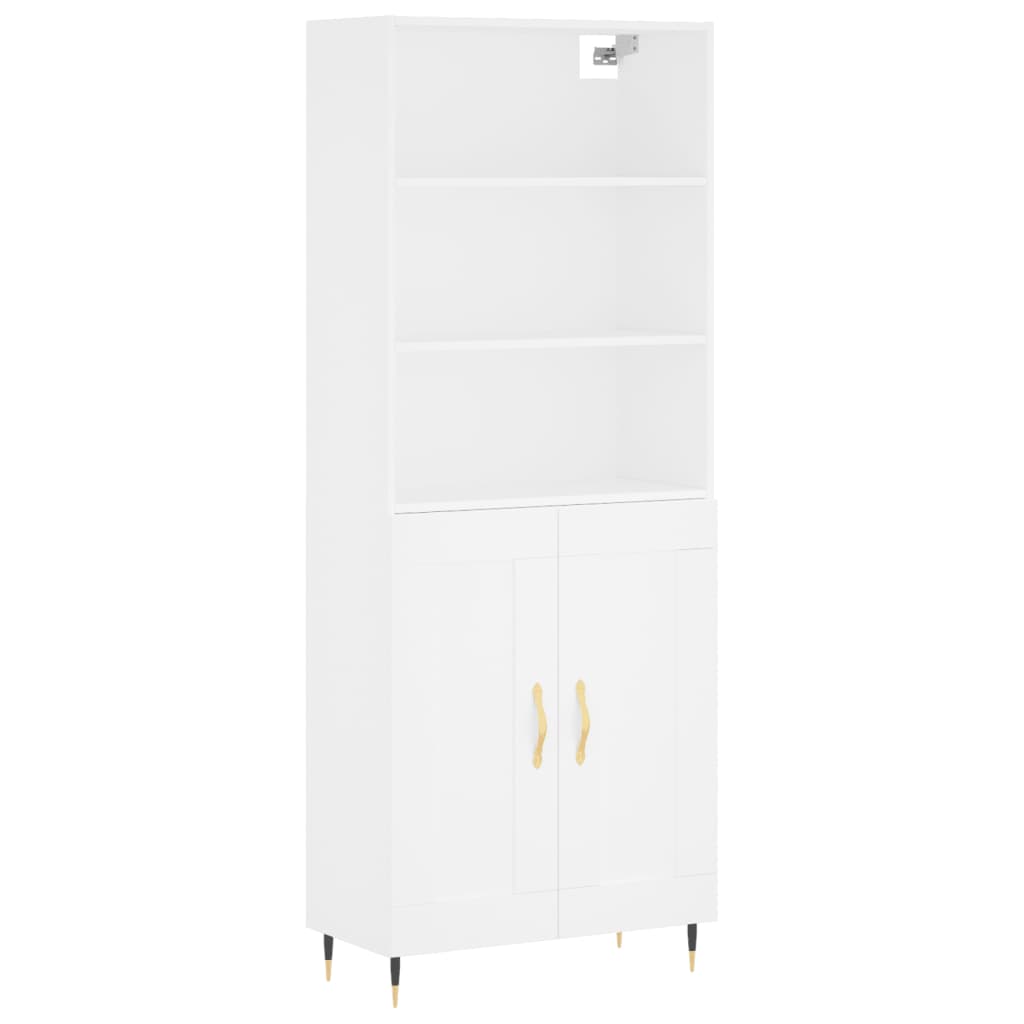 Buffet haut Blanc 69,5x34x180 cm Bois d'ingénierie - XIOS