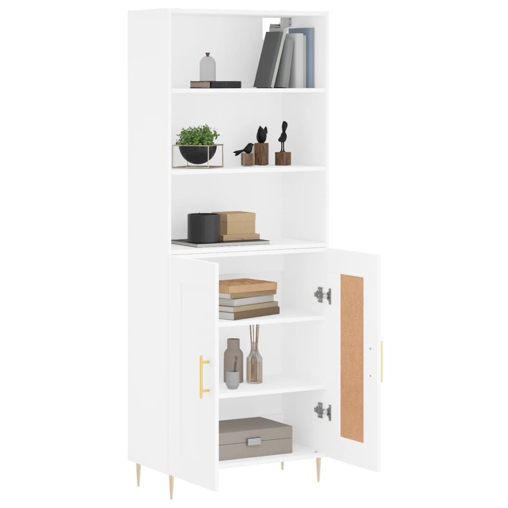 Buffet haut Blanc 69,5x34x180 cm Bois d'ingénierie - XIOS