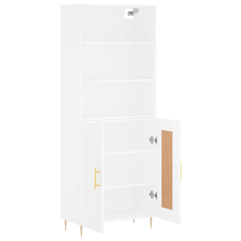 Buffet haut Blanc 69,5x34x180 cm Bois d'ingénierie - XIOS