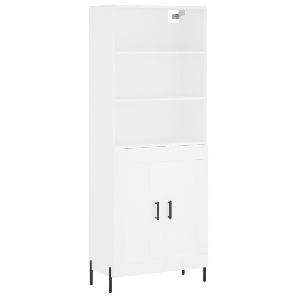 Buffet haut Blanc 69,5x34x180 cm Bois d'ingénierie - XIOS