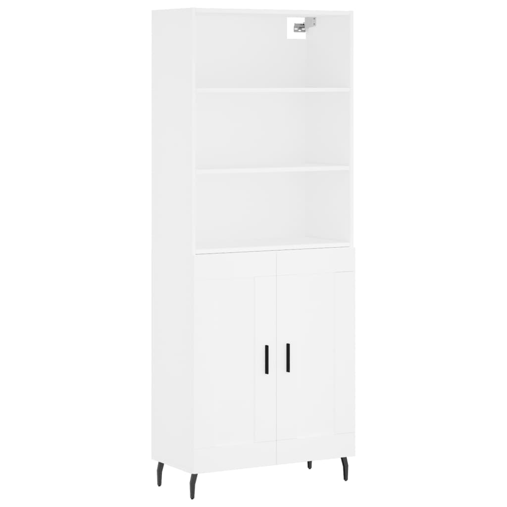 Buffet haut Blanc 69,5x34x180 cm Bois d'ingénierie - XIOS