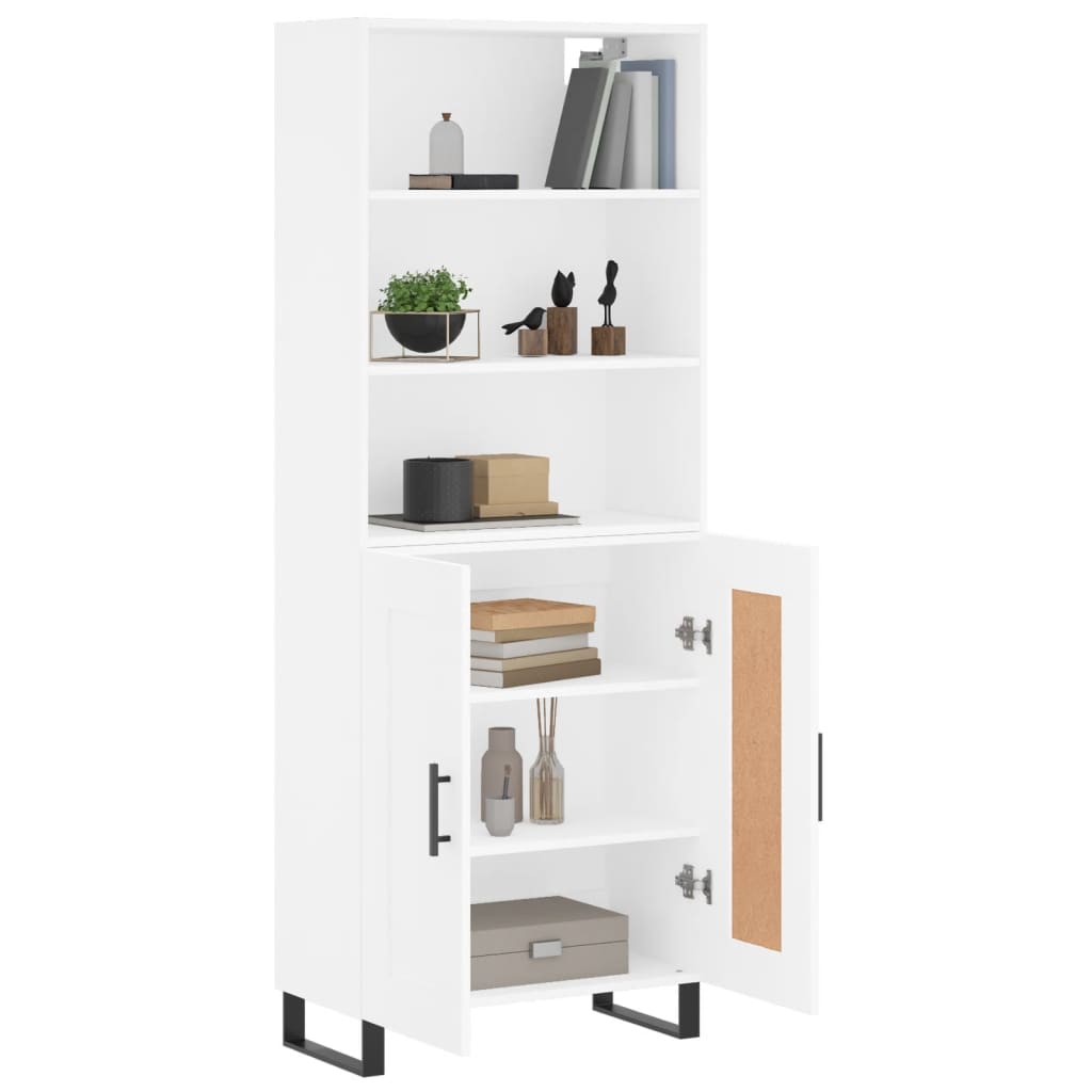 Buffet haut Blanc 69,5x34x180 cm Bois d'ingénierie - XIOS
