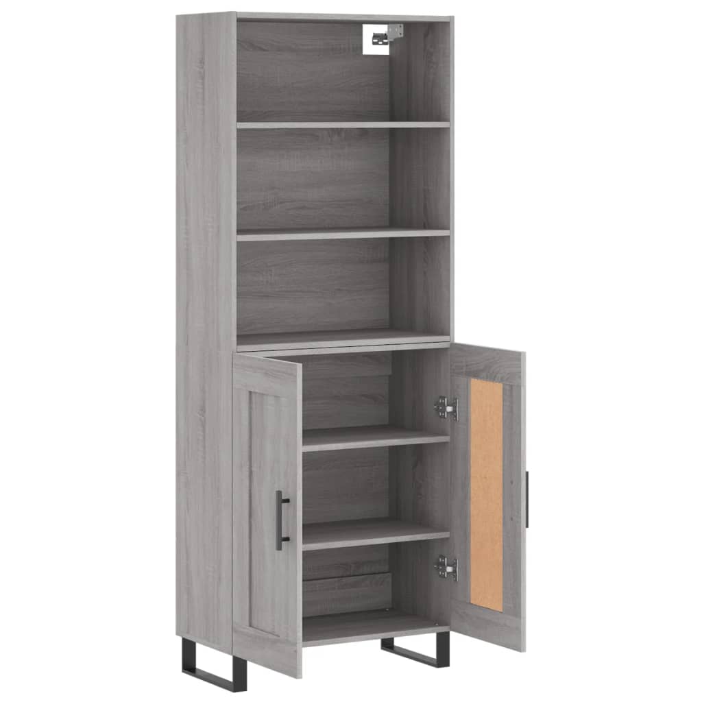 Buffet haut Sonoma gris 69,5x34x180 cm Bois d'ingénierie - XIOS
