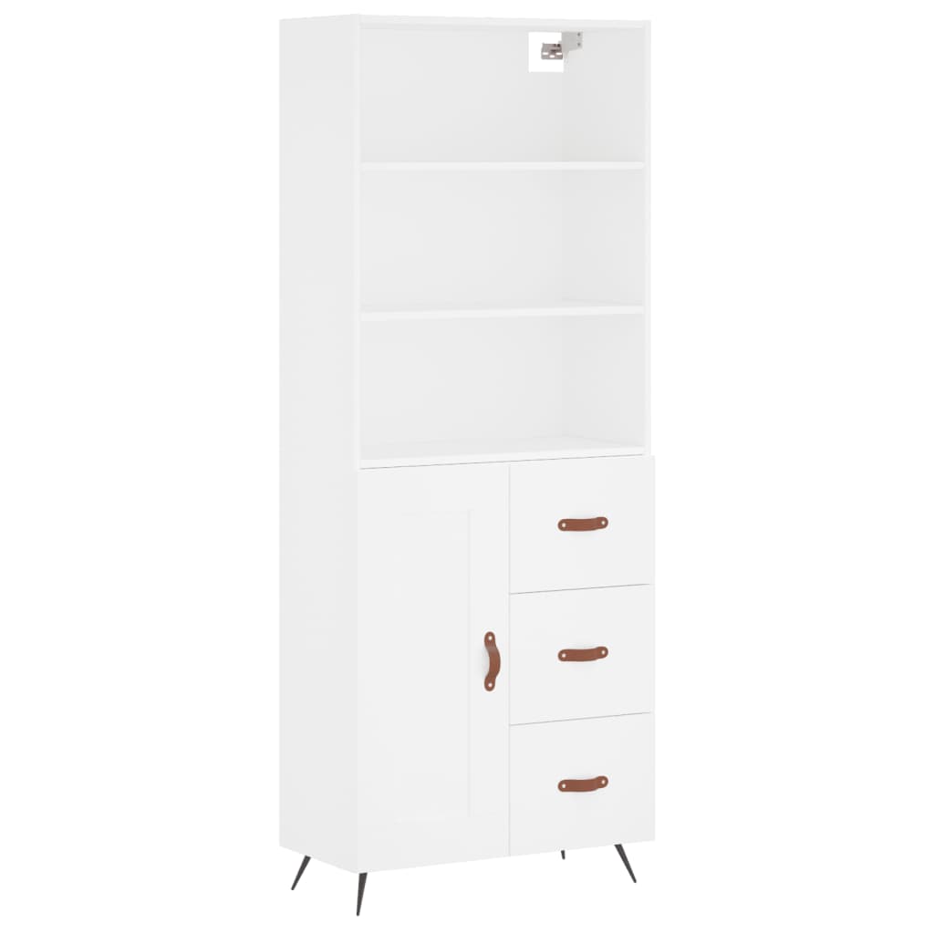 Buffet haut Blanc 69,5x34x180 cm Bois d'ingénierie - XIOS