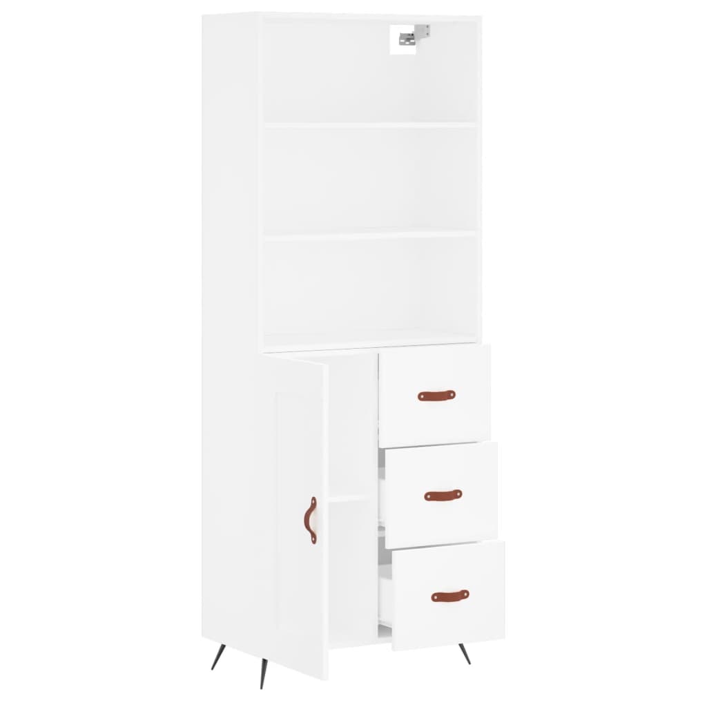 Buffet haut Blanc 69,5x34x180 cm Bois d'ingénierie - XIOS