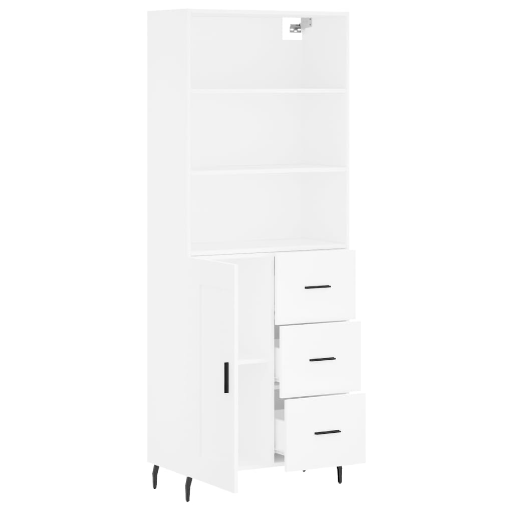 Buffet haut Blanc 69,5x34x180 cm Bois d'ingénierie - XIOS