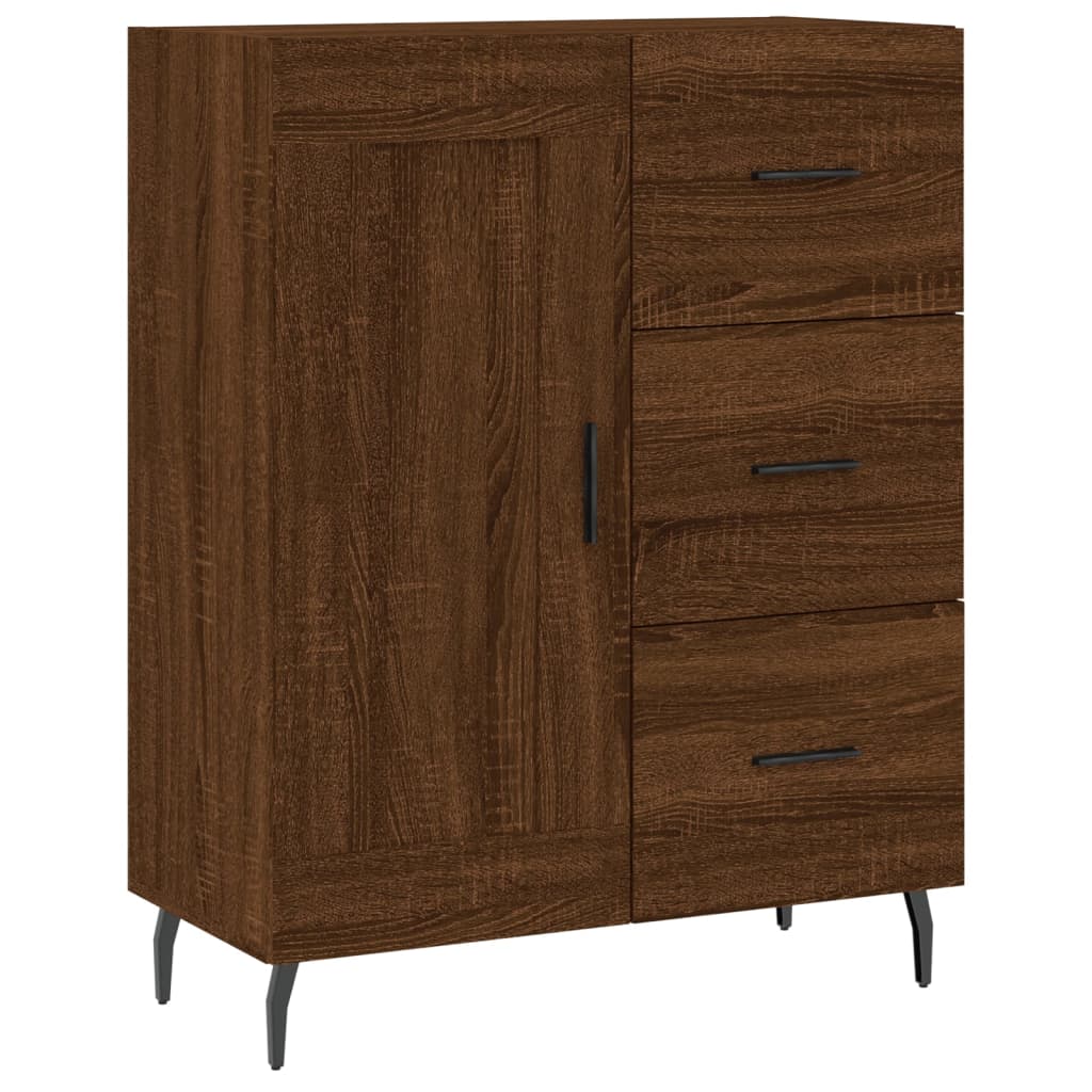 Buffet haut Chêne marron 69,5x34x180 cm Bois d'ingénierie Buffets & bahuts vidaXL