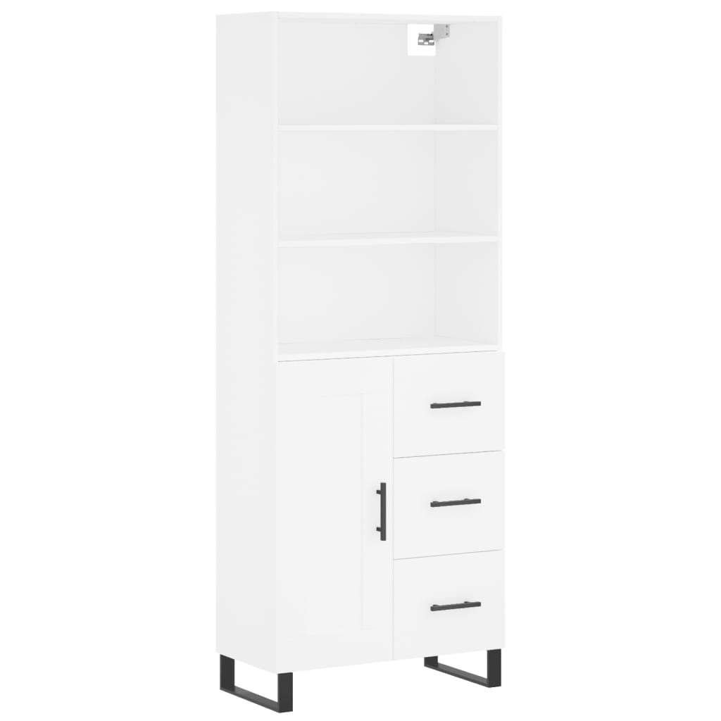 Buffet haut Blanc 69,5x34x180 cm Bois d'ingénierie - XIOS