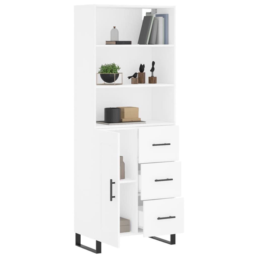 Buffet haut Blanc 69,5x34x180 cm Bois d'ingénierie - XIOS