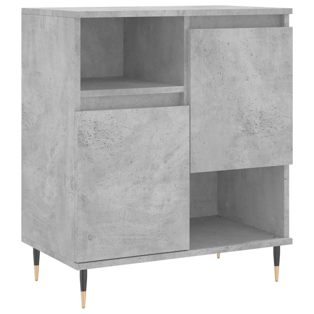 Buffets 2 pcs gris béton bois d'ingénierie - XIOS