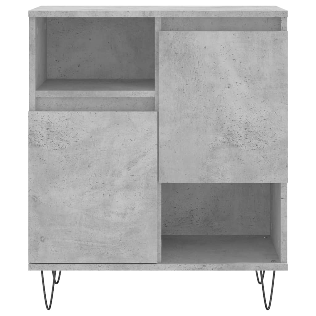 Buffets 2 pcs gris béton bois d'ingénierie - XIOS