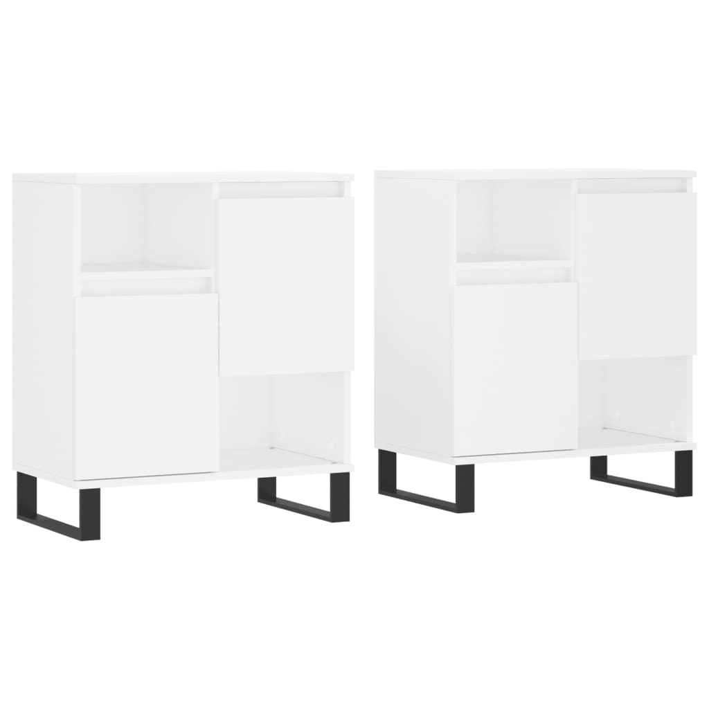 Buffets 2 pcs blanc bois d'ingénierie - XIOS
