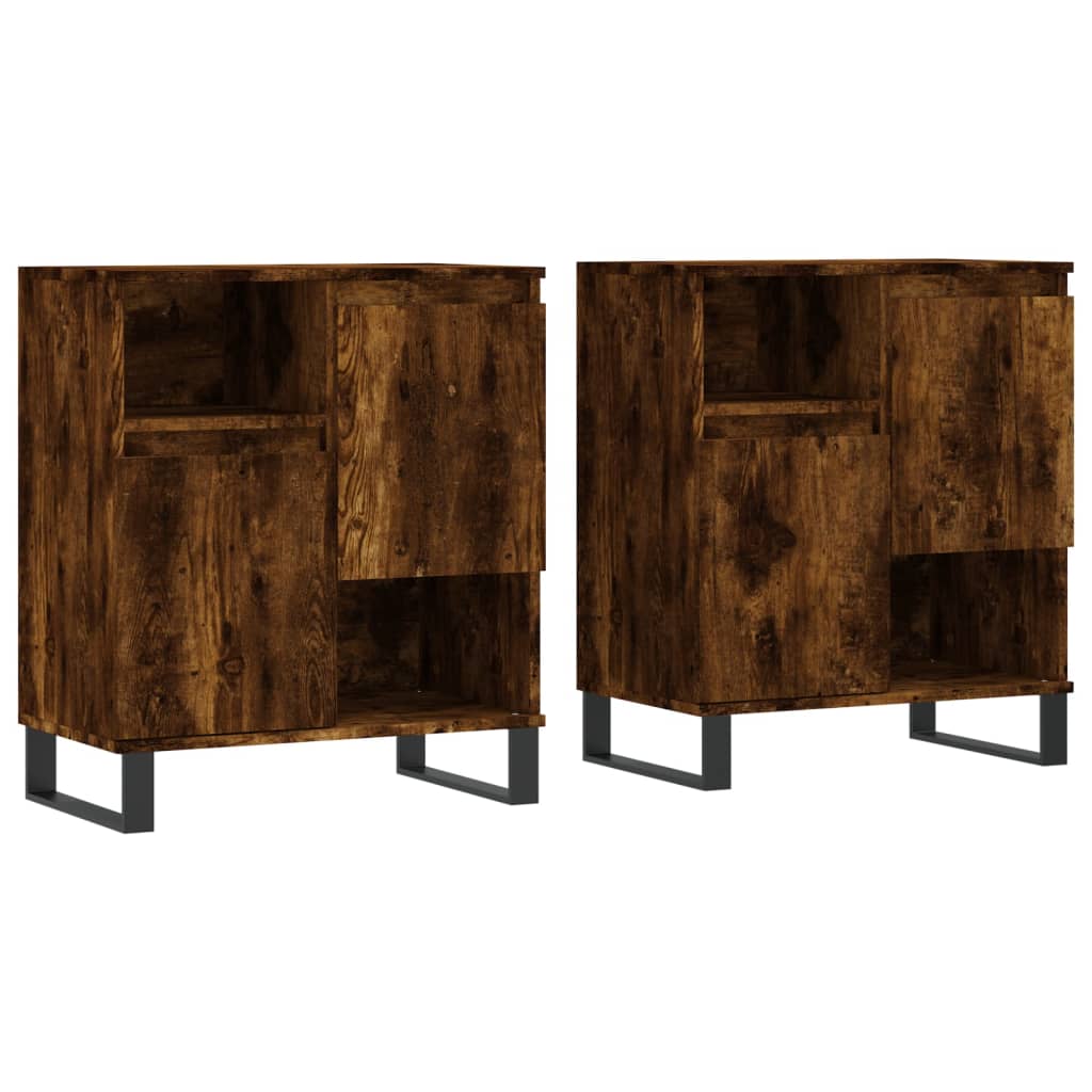 Buffets 2 pcs chêne fumé bois d'ingénierie Buffets & bahuts vidaXL