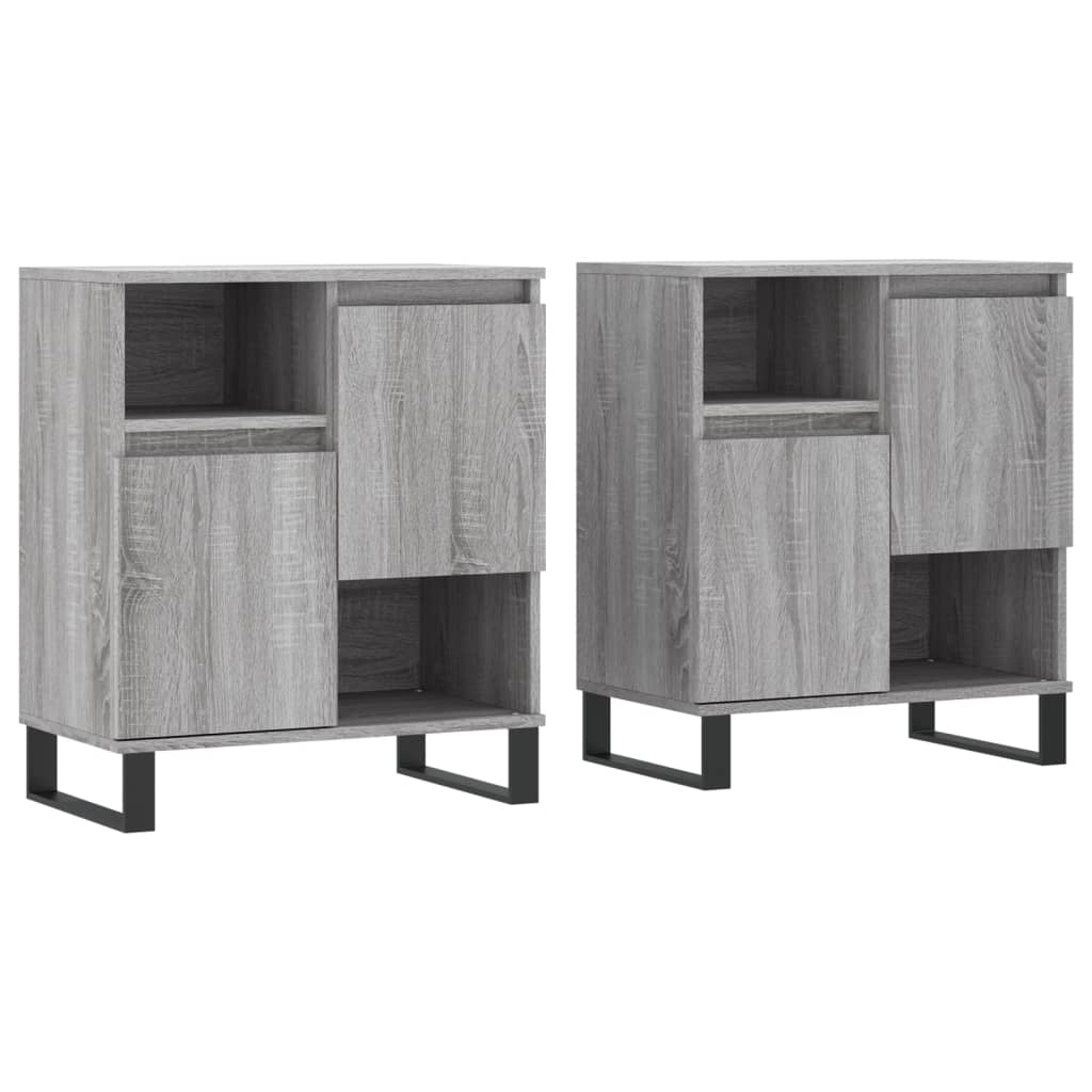 Buffets 2 pcs sonoma gris bois d'ingénierie - XIOS